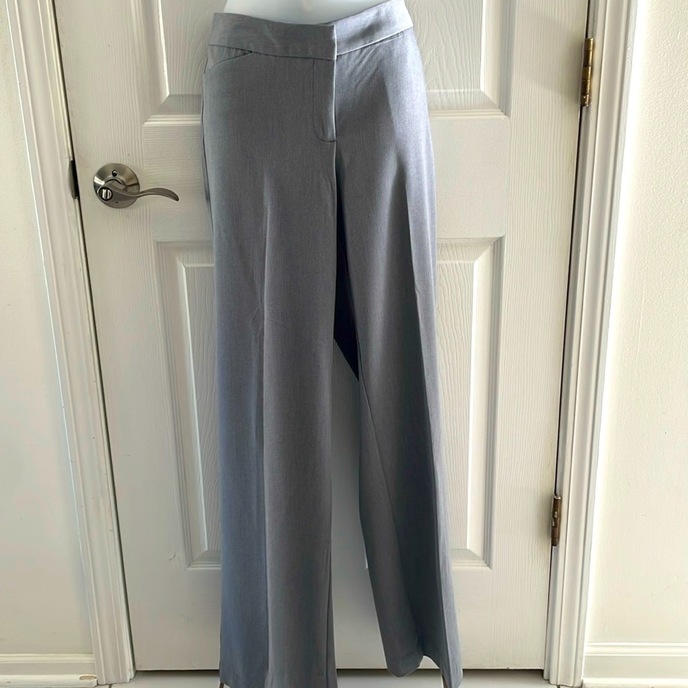 NWT Beautiful Alfani Spring Grey Straight Leg Stretch, Contoured  Waistband